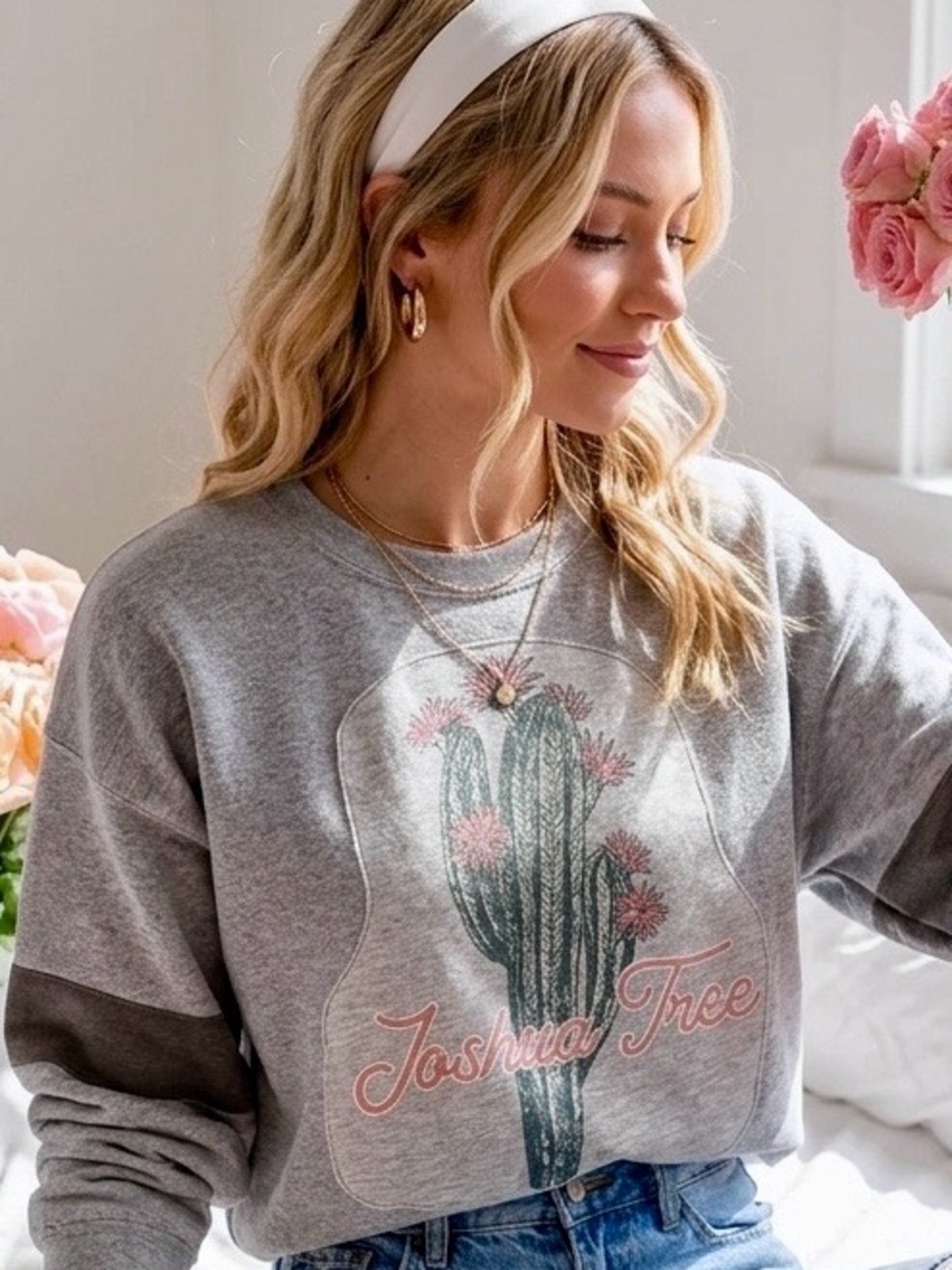 JOSHUE TREE - UPCYCLED CREW NECK SWEATSHIRT